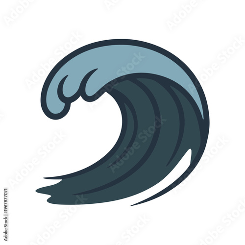 Blue Ocean Wave Vector
