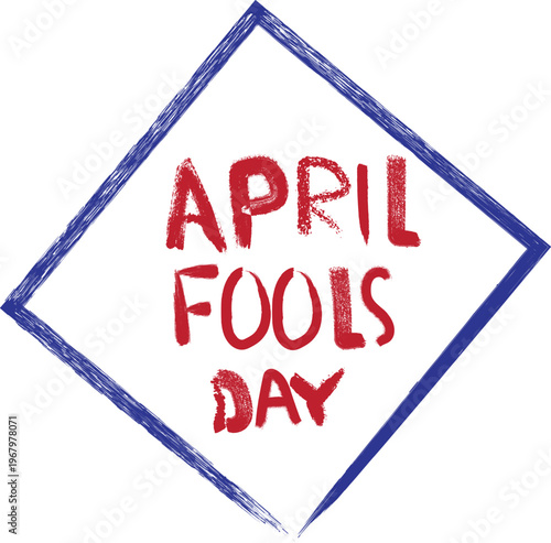 April fools' day diamond stamp a playful holiday greeting