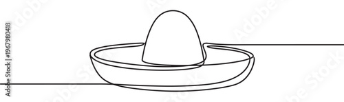 Continuous line drawing of a citrus juicer, rendered in a minimalist black and white style, showcasing a simple kitchen utensil