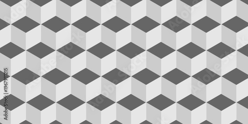 Abstract square white cubic square shape backdrop texture. cube geometric wall and floor vector diamond hexagon triangle wallpaper background.