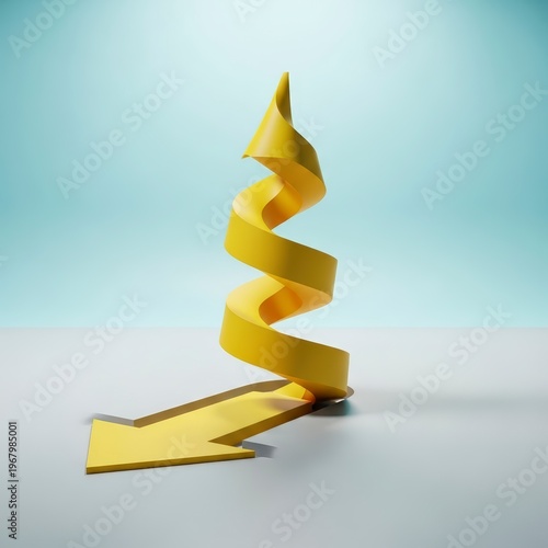 Golden arrow shaped like Christmas tree.