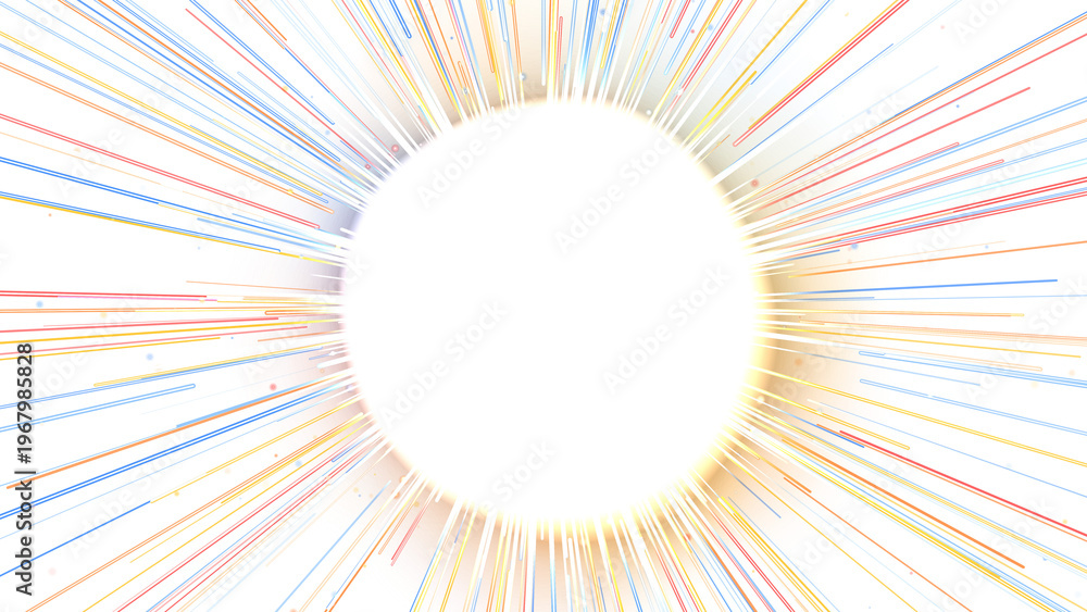 Fototapeta premium Radiant Energy Burst: Abstract Colorful Data Visualization