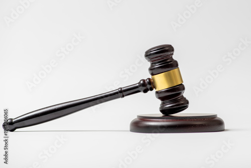 Gavel for legal authority. Law and justice symbol with judge gavel. Gavel for verdict announcement. Authority concept with judge gavel.