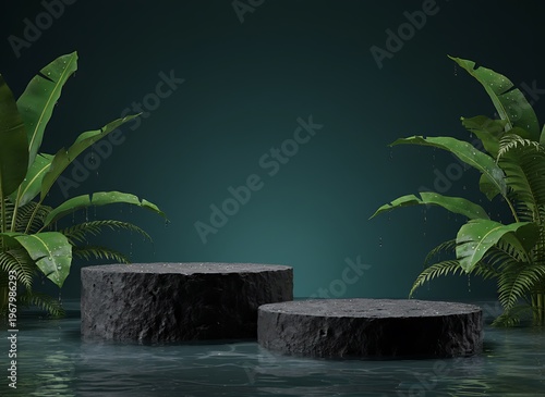 Modern 3d render podium