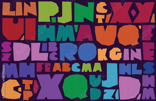 stylized typography pattern background