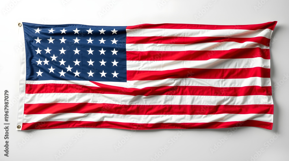 Fototapeta premium american flag isolated on white background