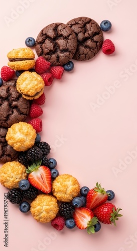Fresh Fruit and Chocolate Food Arrangement.