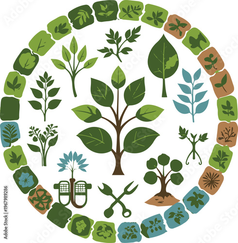 Eco agriculture icon set 3