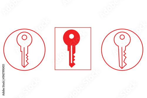 
house key icon set. access account login password icons. security symbol