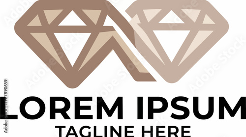 This sleek logo features intertwined diamond shapes, representing luxury, quality, and sophistication, perfect for brands aiming to convey elegance and timelessness in their identity.