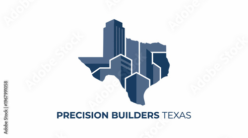The image creatively depicts the outline of Texas integrated with tall buildings, symbolizing urban development and architectural excellence in this iconic state of America.
