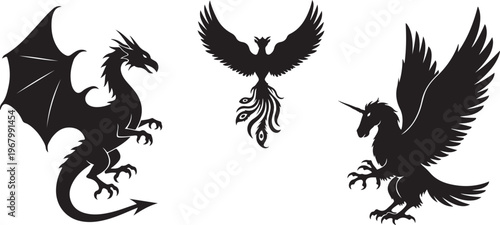 Black silhouette of a wolf howling at the moon with a starry night sky background