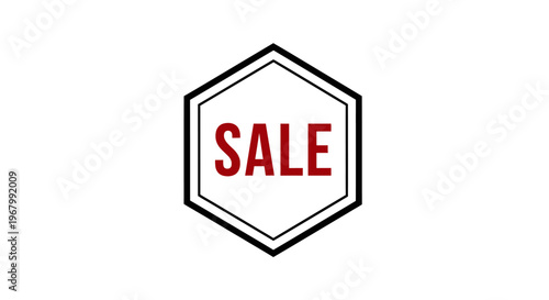 Sale sign with red letters.