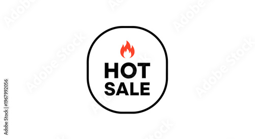 Hot sale discount promotion sticker.