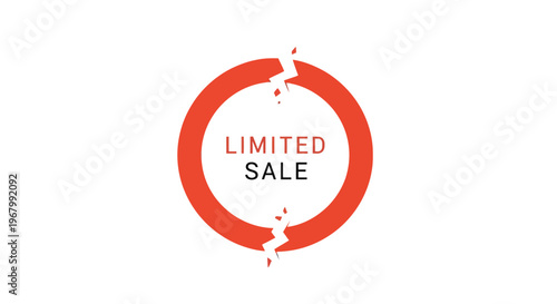 Limited sale promotional graphic design element.