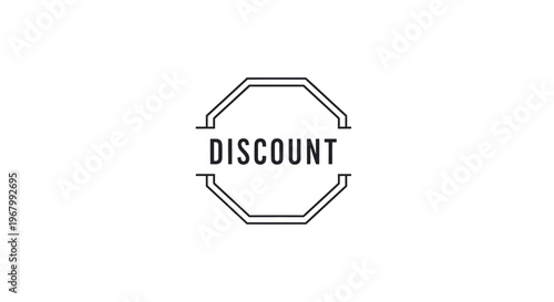 Discount label or badge icon.