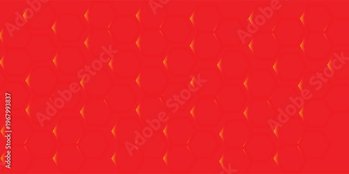 Modern technology background in honeycomb style. Bright orange and yellow hexagons. Ideal for web banners, blogs, posters, postcards, and cover designs.