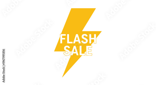 Flash sale promotional graphic design element.