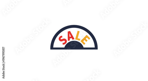 A colorful sale sign with bold letters.