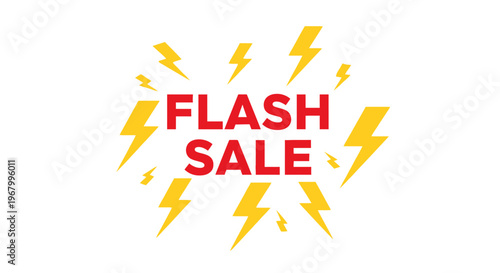 Flash sale promotional graphic design element.