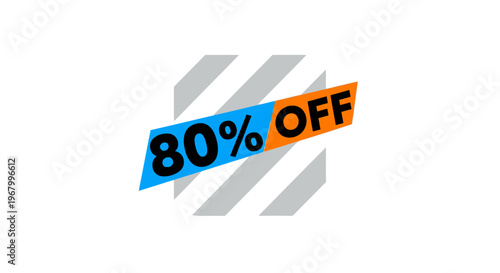 Discount offer banner with 80 percent off.