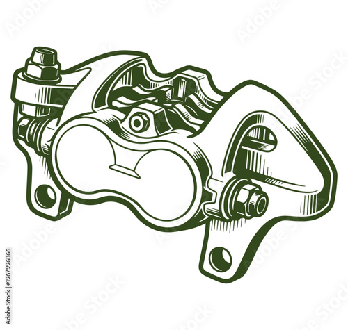 Brake caliper component for vehicle suspension systems  mechanical part