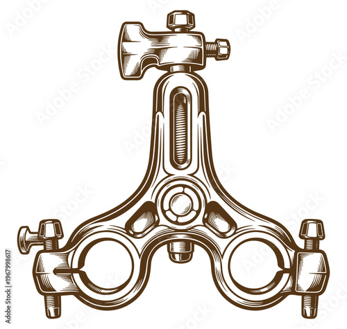 Metal clamp with bolts and nuts for industrial use  heavy duty equipment part