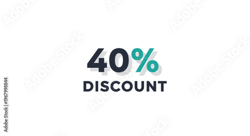 Discount offer label with percentage symbol.