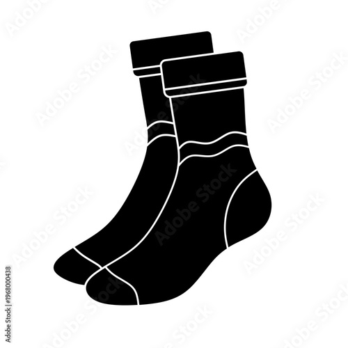 Sock icon isolated sign symbol vector illustration - high quality vector icons	