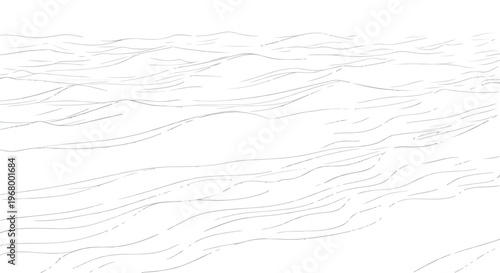 Minimalist wave line art vector, abstract sea ripples background, hand drawn water surface pattern, elegant flowing ocean waves illustration