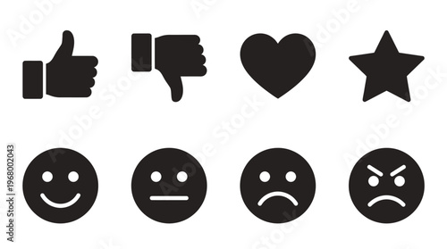 Reaction Emoji Vector Icons for Social Media Design