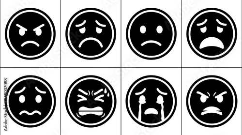 Sleep Emoji Vector Icons for Rest and Relaxation Design