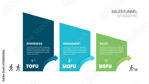 Sales funnel Infographic diagram template for business. Modern Timeline 3 steps, presentation vector infographics.