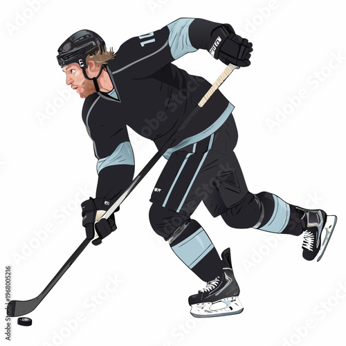 Canvas Print Ice Hockey Player in Action
