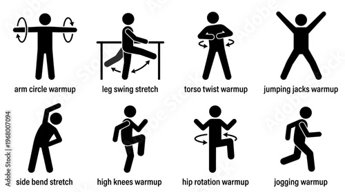 Bodyweight Exercise Vector Icons for Fitness and Training
