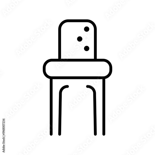 Champagne cork icon. Food and wine line symbol. Black and white.