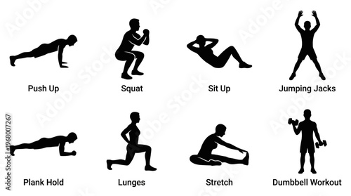Yoga Pose Vector Icons for Fitness and Mindfulness Design