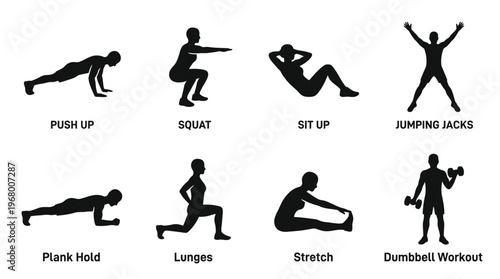 Yoga Pose Vector Icons for Fitness and Mindfulness Design