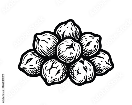 Illustration of chickpeas, healthy food, raw ingredient, cooking element