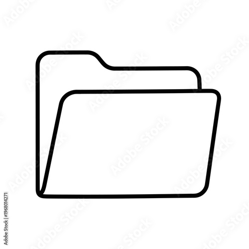 Modern Folder Icon for Digital File Management and Organization