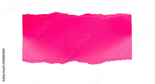 Konstfotografi Bright pink torn paper background with rough edges.