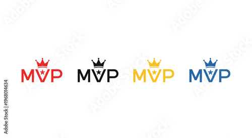 MVP crown logos in different colors.
