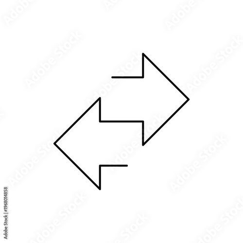 Bidirectional exchange arrows representing data flow or transaction movement.