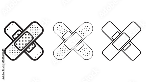 Adhesive bandage collection representing medical expense management, healthcare coverage solutions and small business insurance planning for injury and recovery costs