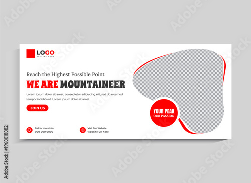 Mountaineering Social Media Facebook Cover Banner Template