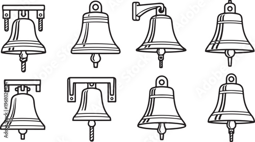 Collection of stylized mechanical female figures in various poses Vector