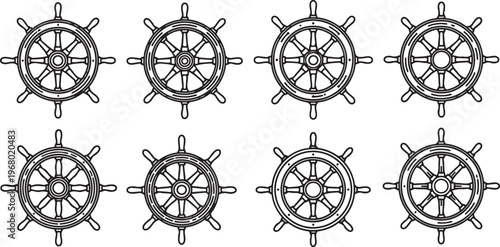 Geometric circle patterns with overlapping lines and arcs Vector