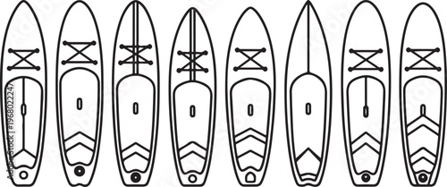 Illustration of different types of door locks and latches in various styles Vector
