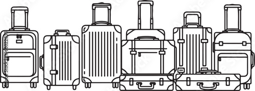 A detailed illustration of a steam locomotive with multiple carriages on a track Vector