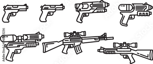 Diagram of various mechanical linkages and their configurations Vector